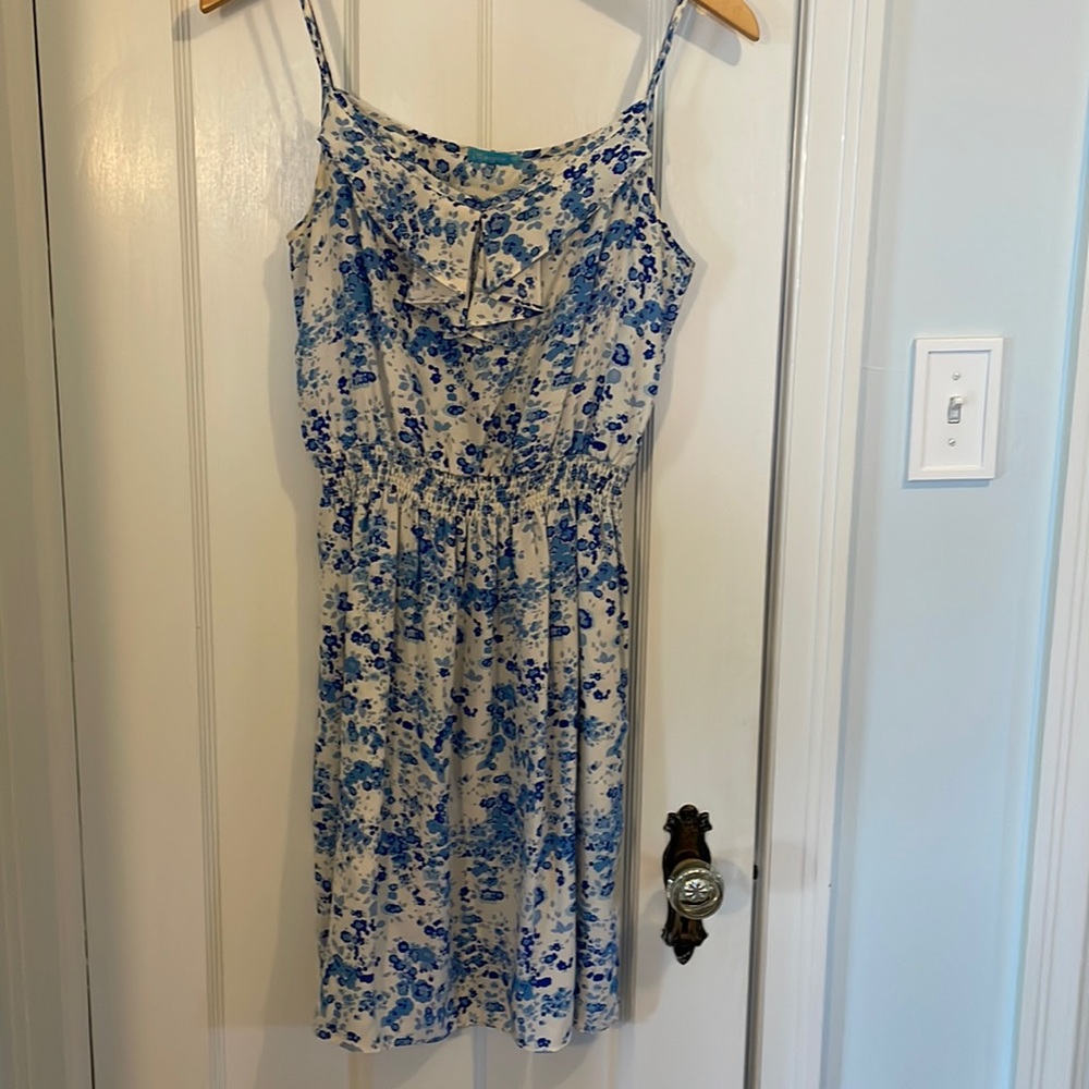 J. McLaughlin blue floral dress